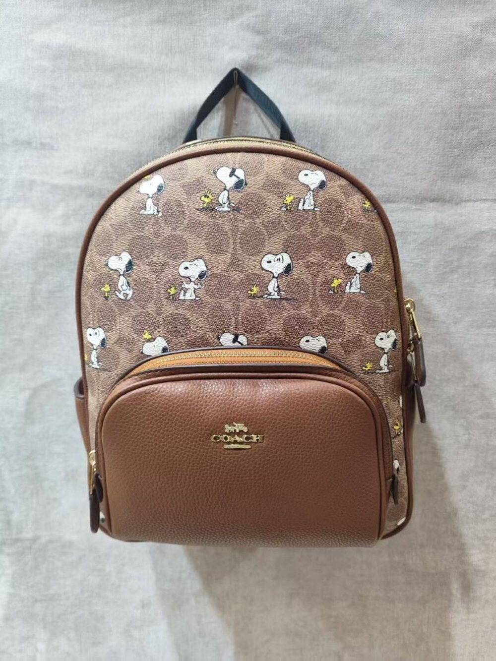 Coach X Peanuts Snoopy Signature Canvas Backpack